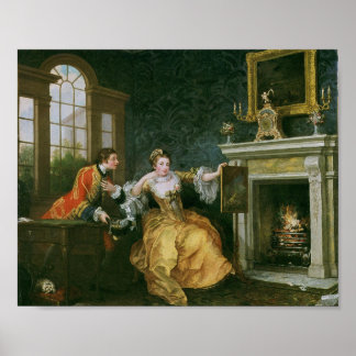 Affiche La Dernière prise de la dame (Hogarth 1759)
