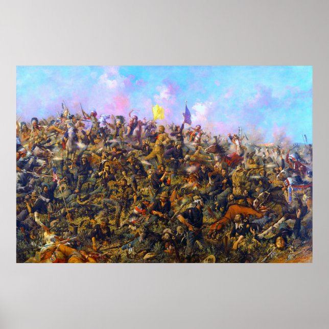 Affiche La dernière résistance de Custer Edgar Samuel Paxs (Devant)