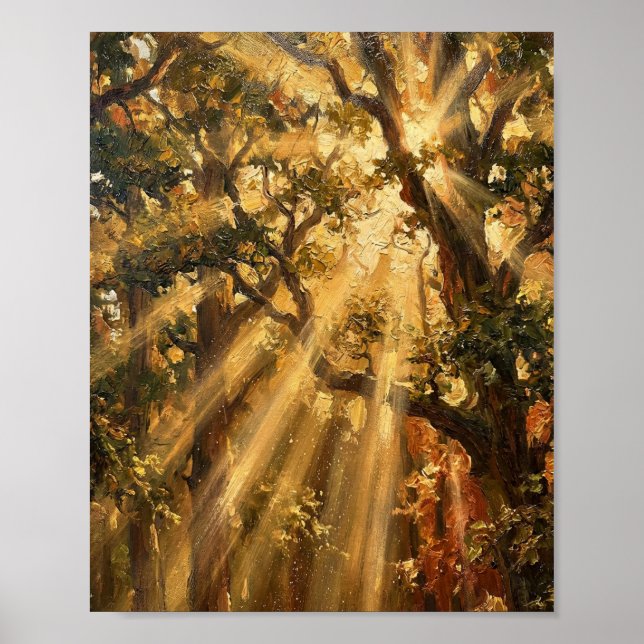 Affiche La Descente Céleste : Une Étude de la Radiance Dor (Devant)