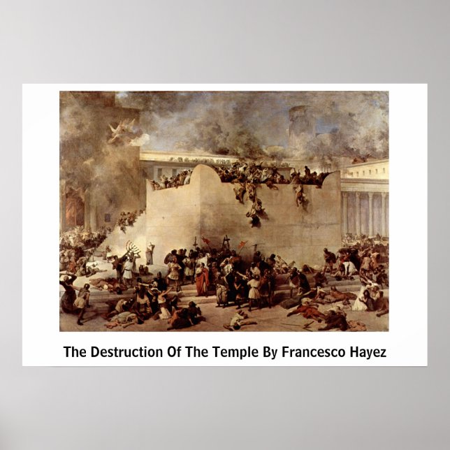 Affiche La Destruction Du Temple Par Francesco Hayez (Devant)