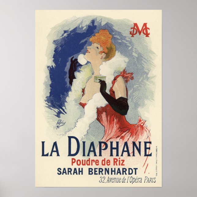 Affiche La Diaphane par Jules Chéret (Devant)