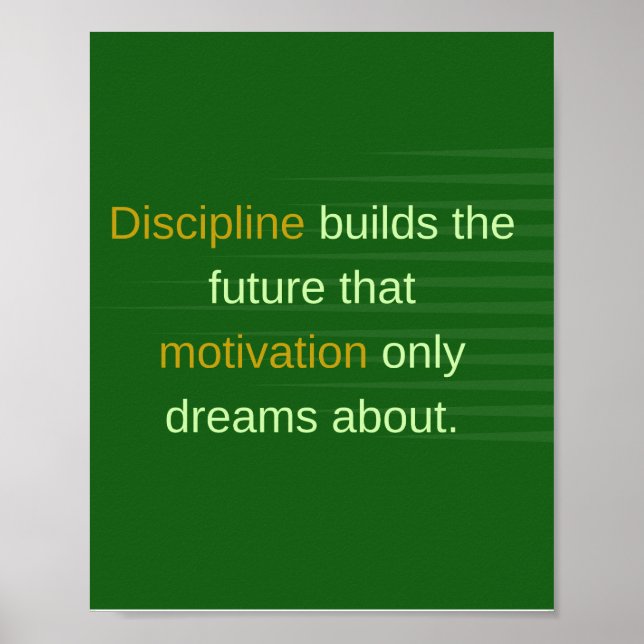 Affiche La Discipline Construit l'Avenir  (Devant)