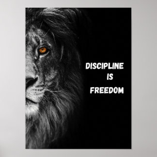 Affiche La Discipline Est La Liberté Ultra Étroite Tête De