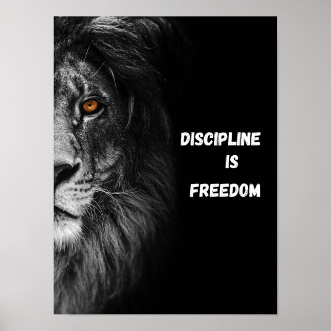 Affiche La Discipline Est La Liberté Ultra Étroite Tête De (Devant)