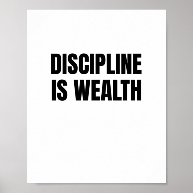 Affiche La discipline est la richesse (Devant)