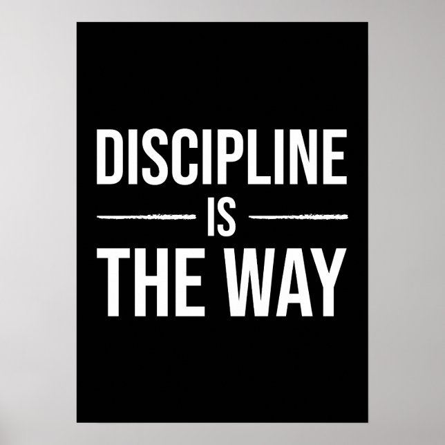 Affiche La Discipline Est La Voie - Gym, Hustle, Succès Po (Devant)
