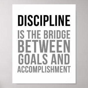 Affiche La Discipline Est Le Pont
