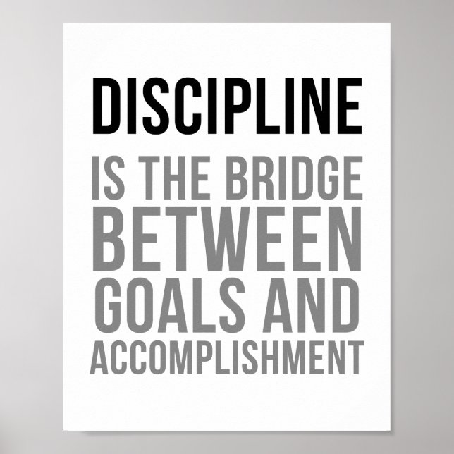 Affiche La Discipline Est Le Pont (Devant)
