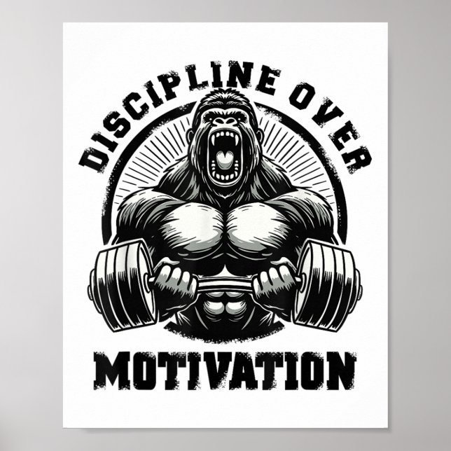 Affiche La Discipline Plutôt que la Motivation Citations d (Devant)