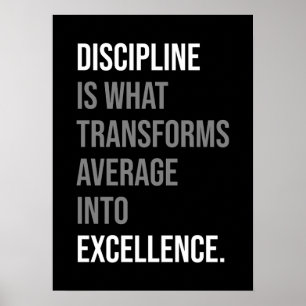 Affiche La Discipline Transforme La Moyenne En Excellence