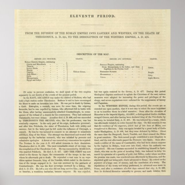 Affiche La dissolution de l'Empire occidental 476 ap. (Devant)