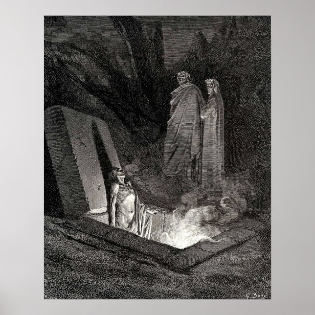 Affiche La Divine Comédie Gustave Dore Dante Woodcut illus (Devant)