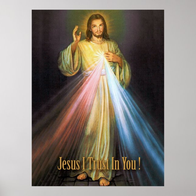 Affiche La Divine Miséricorde Image Dévotionnelle. (Devant)