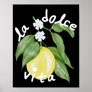 Affiche La Dolce Vita La Dolce Bride Italie Citron Corresp