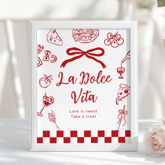 Affiche La Dolce Vita Love is sweet Italian Bridal Shower (Créateur téléchargé)