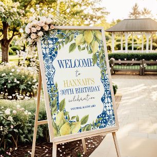 Affiche La Dolce Vita Méditerranée Citron italien Annivers