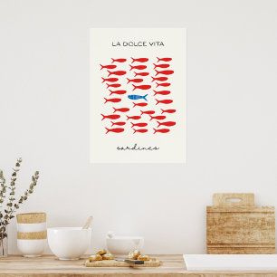 Affiche La dolce vita sardines