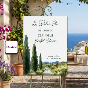 Affiche La Dolce Vita Vue Italienne Bienvenue à la Mariée