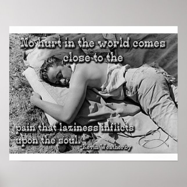 Affiche La douleur de la paresse (Devant)