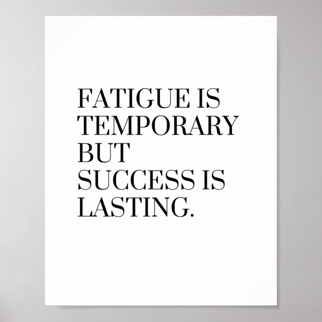 Affiche La douleur est temporaire mais le succès permanent (Devant)