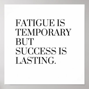 Affiche La douleur est temporaire mais le succès permanent