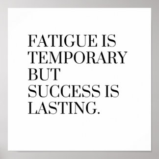 Affiche La douleur est temporaire mais le succès permanent