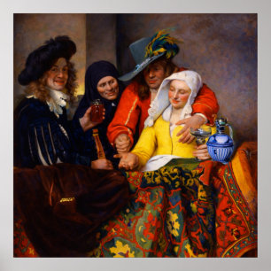 Affiche La Entremetteuse de Johannes Vermeer 