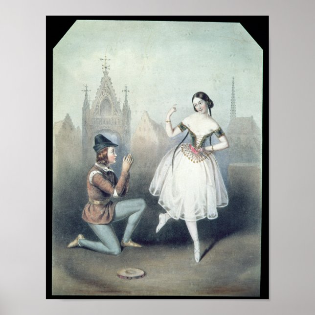 Affiche La Esmeralda' : Carlotta Grisi & Jules Perrot (Devant)