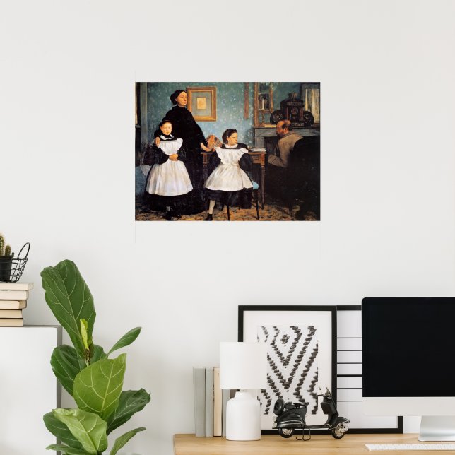 Affiche La famille Bellelli par Edgar Degas, (Bureau à domicile)