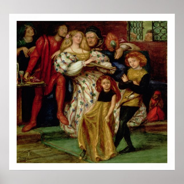 Affiche La famille Borgia, 1863 (Devant)