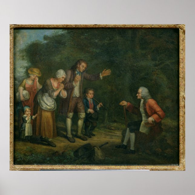 Affiche La famille Calas devant Voltaire à Ferney (Devant)