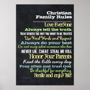 Affiche La famille chrétienne personnalisée par