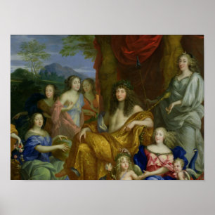 Affiche La famille de Louis XIV 1670