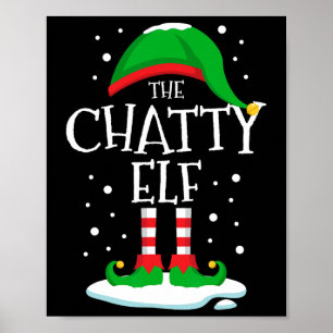Affiche La famille de Noël des elfes de charme qui corresp