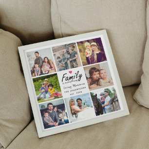 Affiche La famille de scripts est tout Photo Collage Keeps