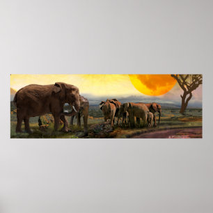 Affiche La famille des éléphants "Les liens qui font Crava