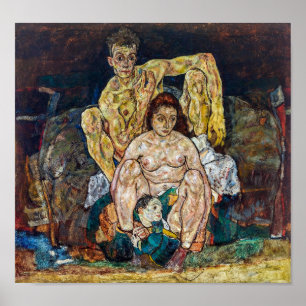 Affiche La famille   Egon Schiele
