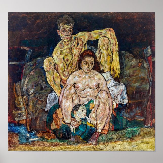 Affiche La famille | Egon Schiele | (Devant)