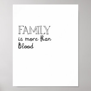 Affiche La famille est plus que l'affiche de sang