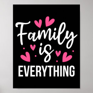 Affiche La famille est tout réunion sarcastique parents