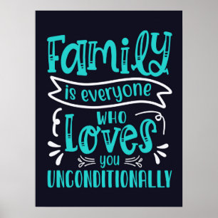 Affiche La Famille Est Toute Personne Qui Vous Aime Sans C