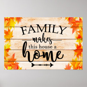 Affiche La famille fait de cette maison un foyer