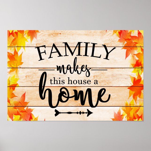 Affiche La famille fait de cette maison un foyer (Devant)