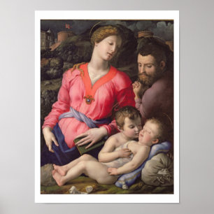 Affiche La famille sainte de Panciatichi, c.1530-32 (huile