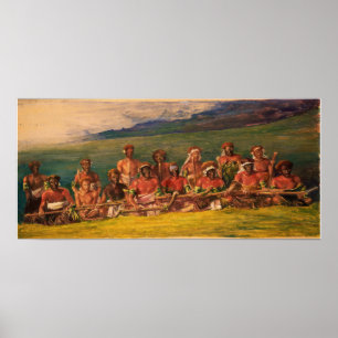 Affiche La Farge - Chefs Et Interprètes En Danse De Guerre