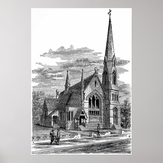 Affiche La Farge - Église du Mémorial de Channing (Devant)