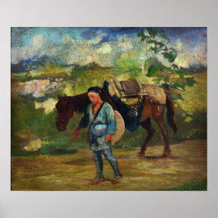 Affiche La Farge - Japonaise Fille Paysanne