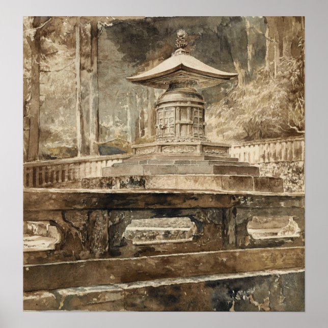 Affiche La Farge - Le Tombeau de Ieyasu Tokugawa (Devant)