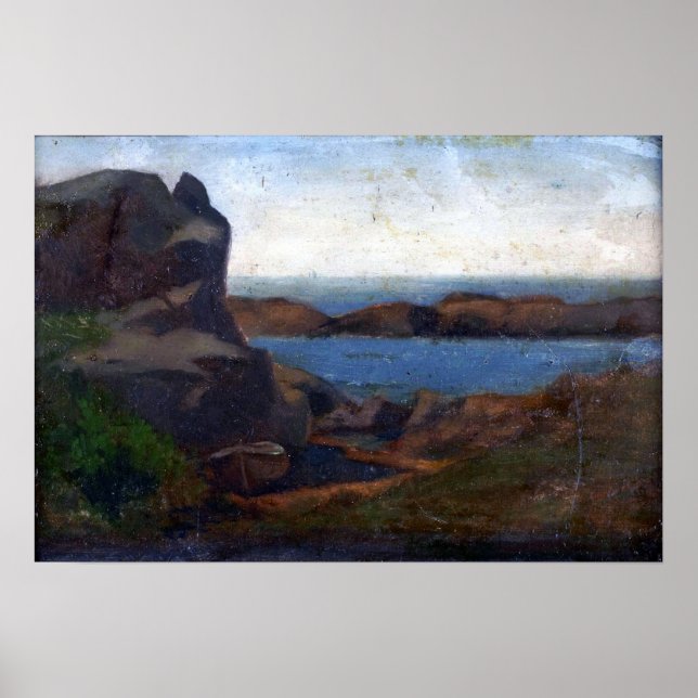 Affiche La Farge - Old Boathouse Beach Newport (Devant)