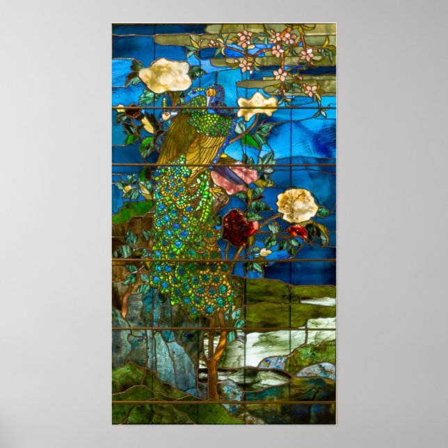 Affiche La Farge - Paons et Pivoines (Devant)